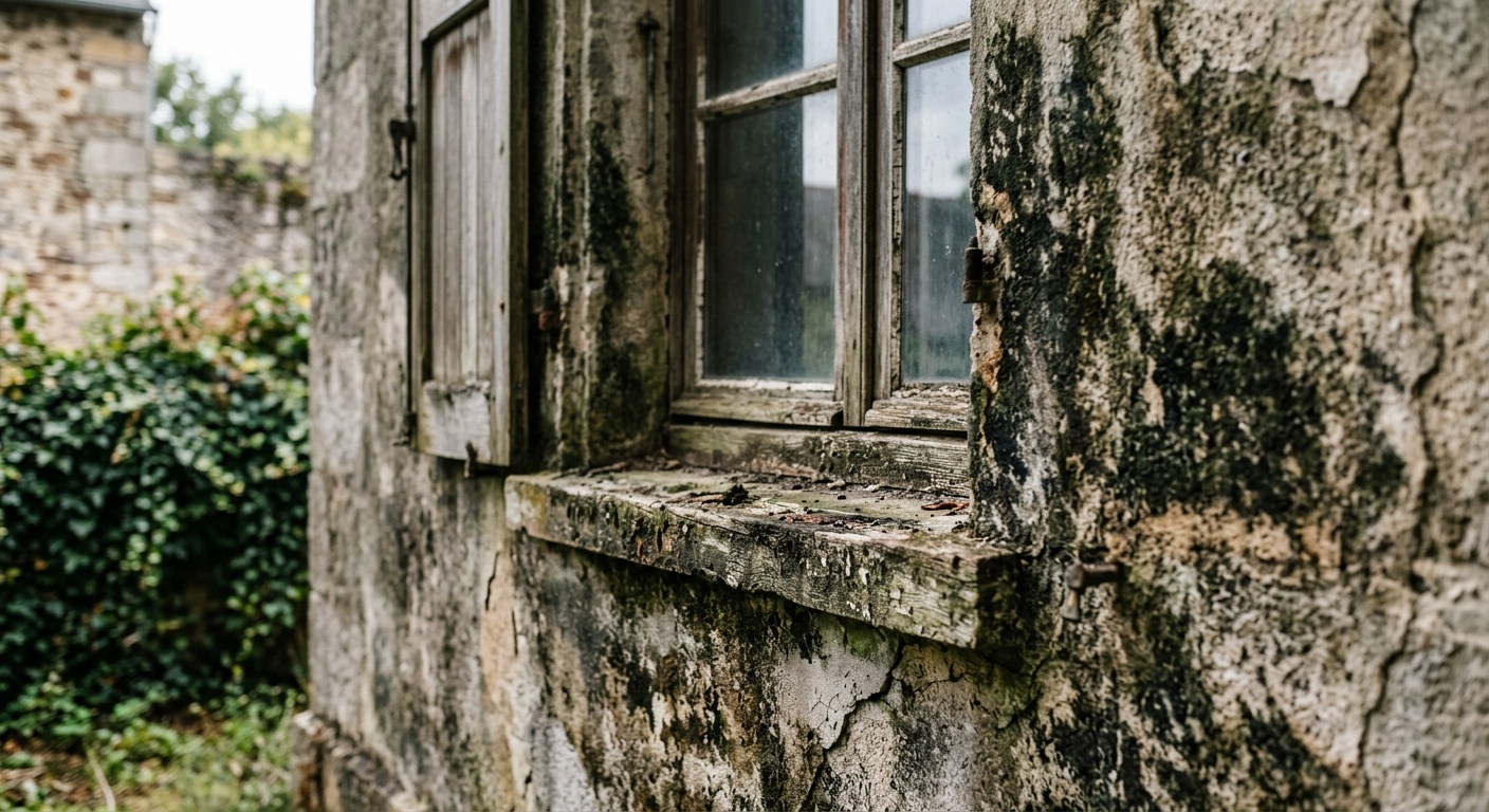 Exterior wall mold removal